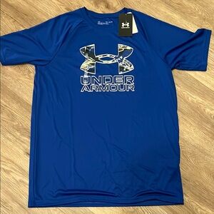 Under Armour Youth Large Bold Blue Tee